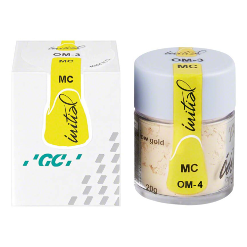 Initial MC
 Pot de-20g Format-Poudre Teinte-OM-4 Yellow/Gold